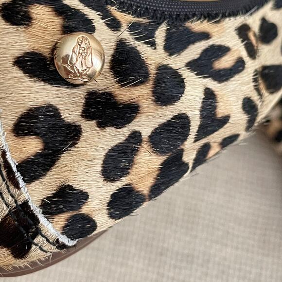 HUSH PUPPIES CHASTE BALLET FLATS IN CALF HAIR LEOPARD SZ 6 , - Picture 4 of 8